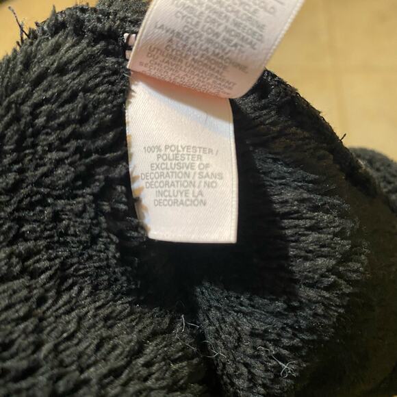 Victoria's Secret Women's Black Plush Hooded with Belt & Embroidered VS Logo M/L - Picture 9 of 11